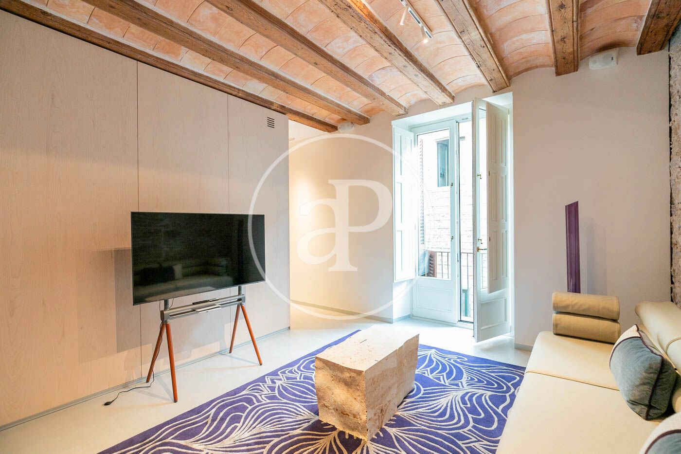 Living room of Flat to rent in  Barcelona Capital  with Air Conditioner, Heating and Private garden