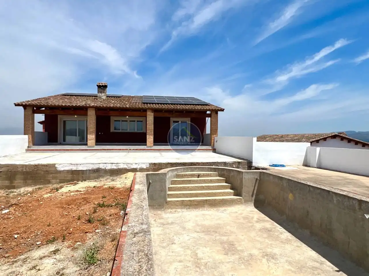 Vista exterior de Casa o chalet en venta en L'Énova con Aire acondicionado, Jardín privado y Terraza