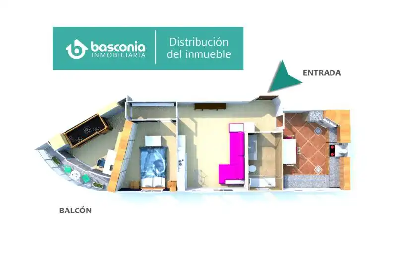 Piso en venta en Basauri  con Calefacción, Amueblado y Balcón