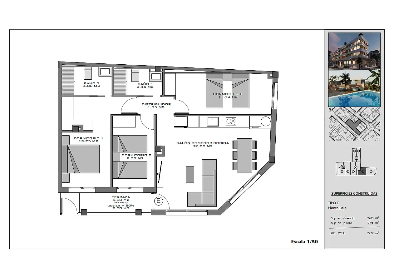 Apartament amb terrassa en venda a Santa Pola ciudad, imagen 10