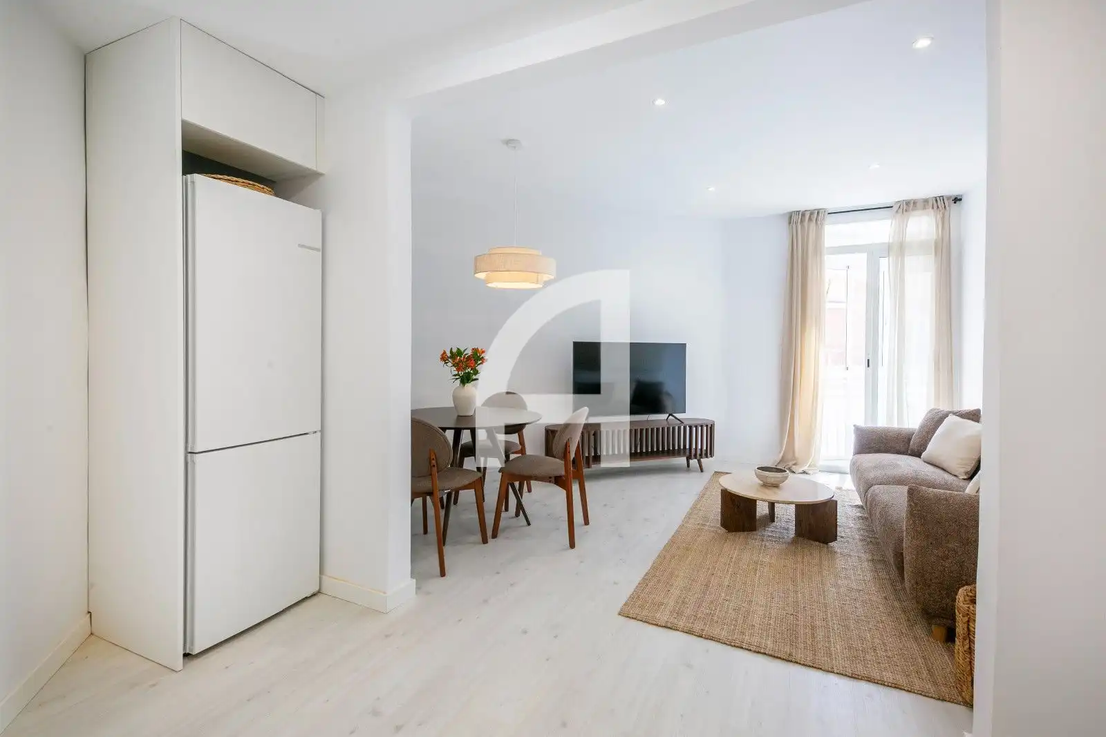 Wohnzimmer von Wohnung zur Miete in Barcelona mit Klimaanlage, Heizung und Parkett