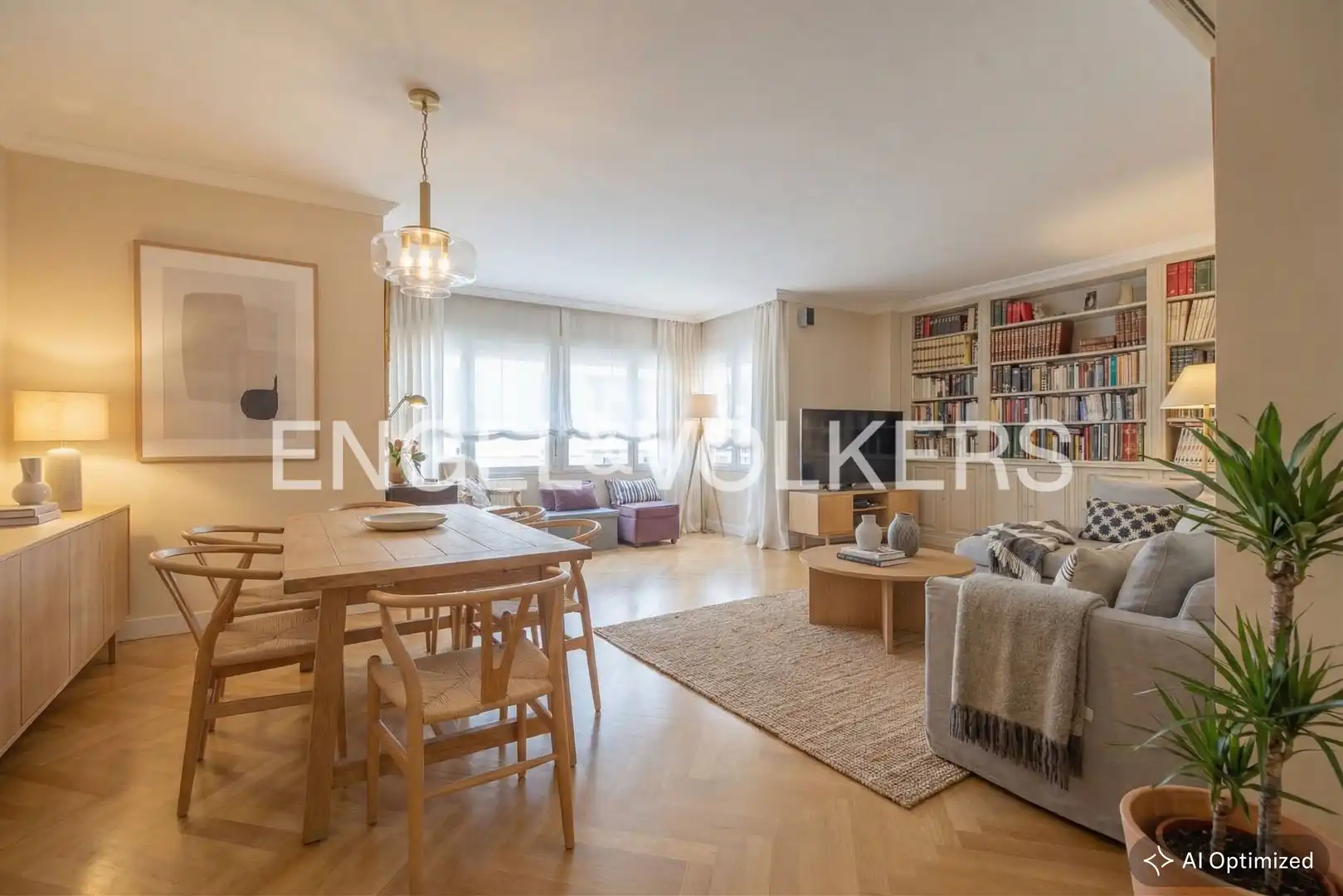 Sala de estar de Piso en venta en  Madrid Capital con Aire acondicionado, Calefacción y Parquet