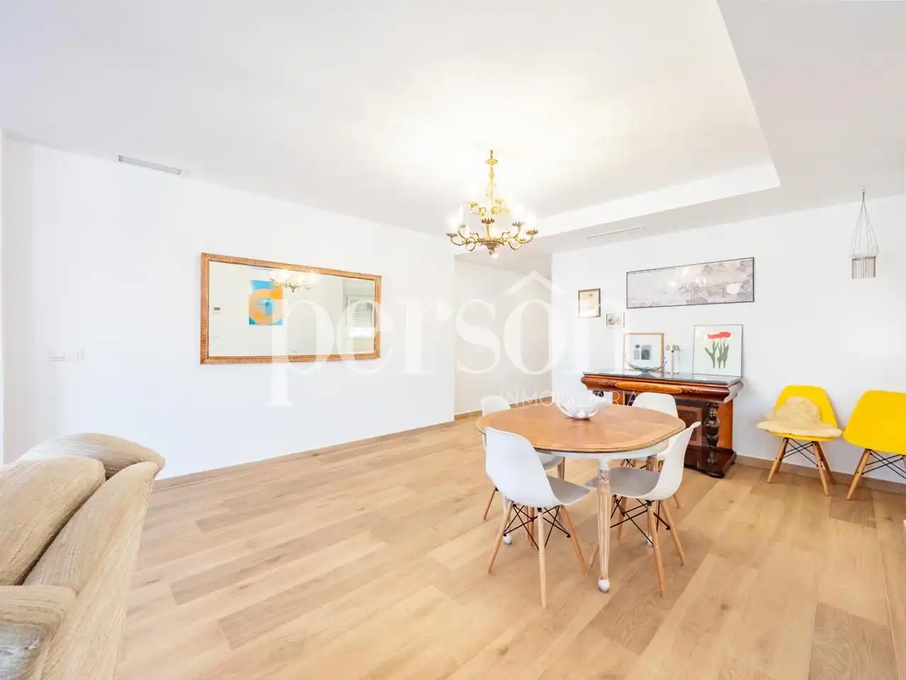 Esszimmer von Wohnung zur Miete in Valencia mit Klimaanlage, Terrasse und Möbliert
