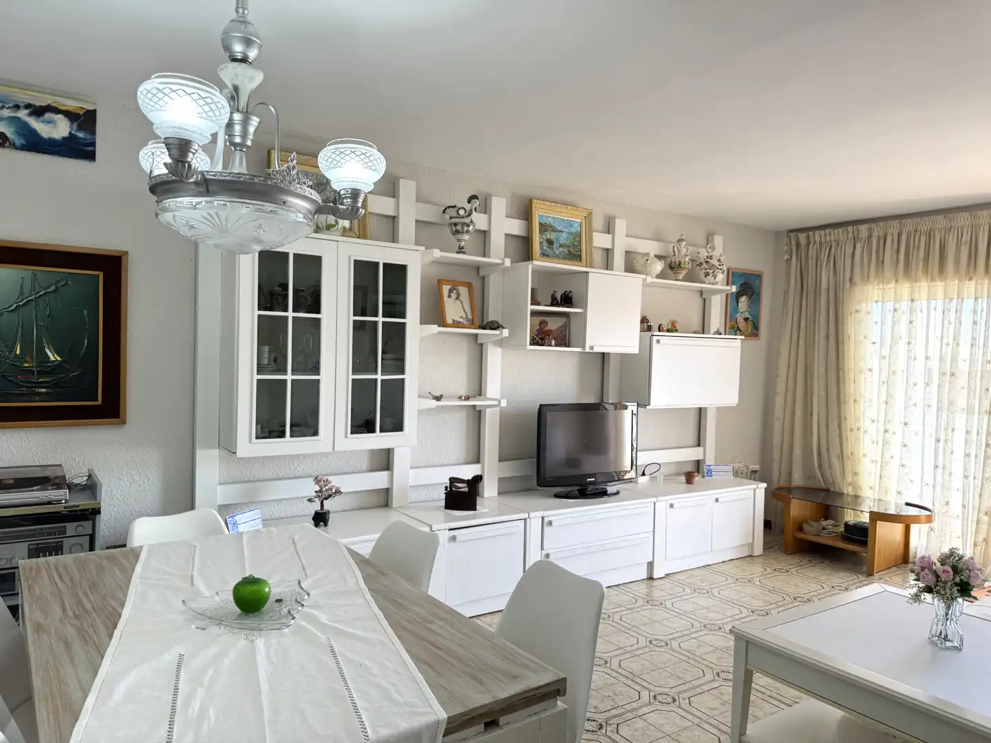 Living room of Flat for sale in Santa Susanna  with Terrace, Furnished and Balcony
