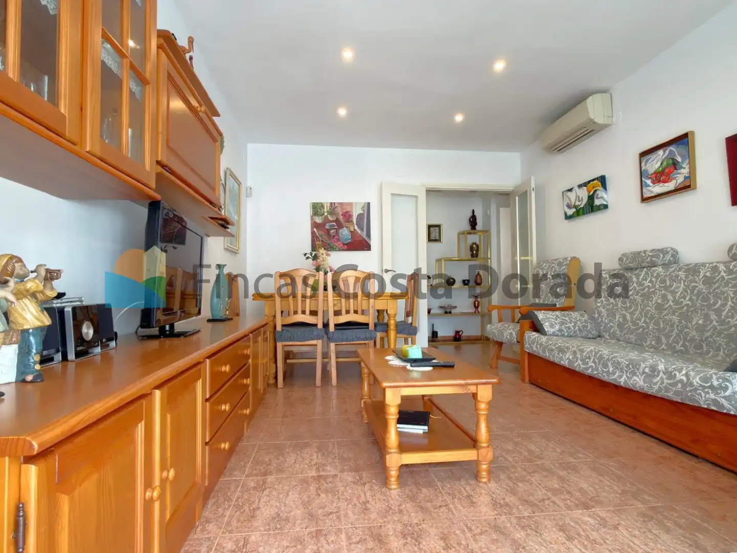 Sala de estar de Piso en venta en Cunit con Aire acondicionado, Terraza y Amueblado