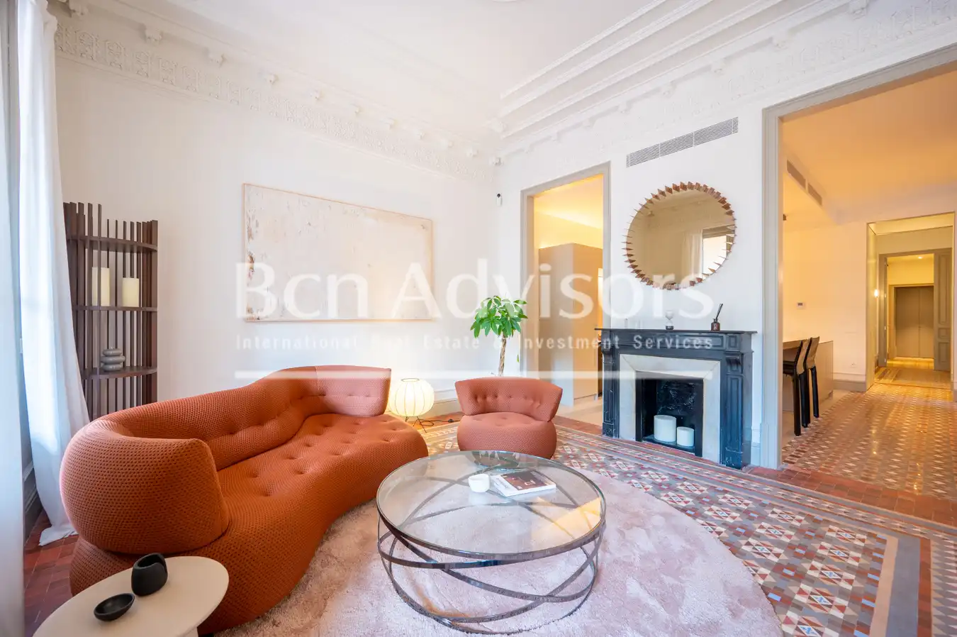 Sala de estar de Piso en venta en Barcelona con Aire acondicionado, Calefacción y Parquet