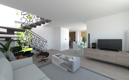 Sala d'estar de Casa adosada en venda en El Boalo - Cerceda – Mataelpino amb Terrassa i Balcó