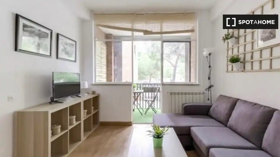 Sala de estar de Piso de alquiler en Madrid con Aire acondicionado, Calefacción y Amueblado
