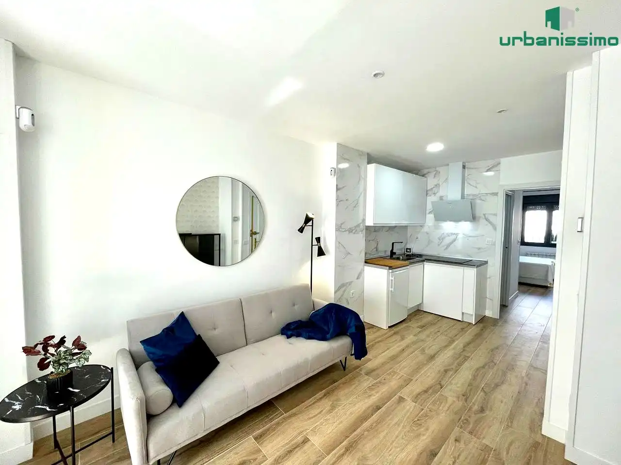 Sala de estar de Apartamento de alquiler en Madrid con Aire acondicionado, Calefacción y Terraza