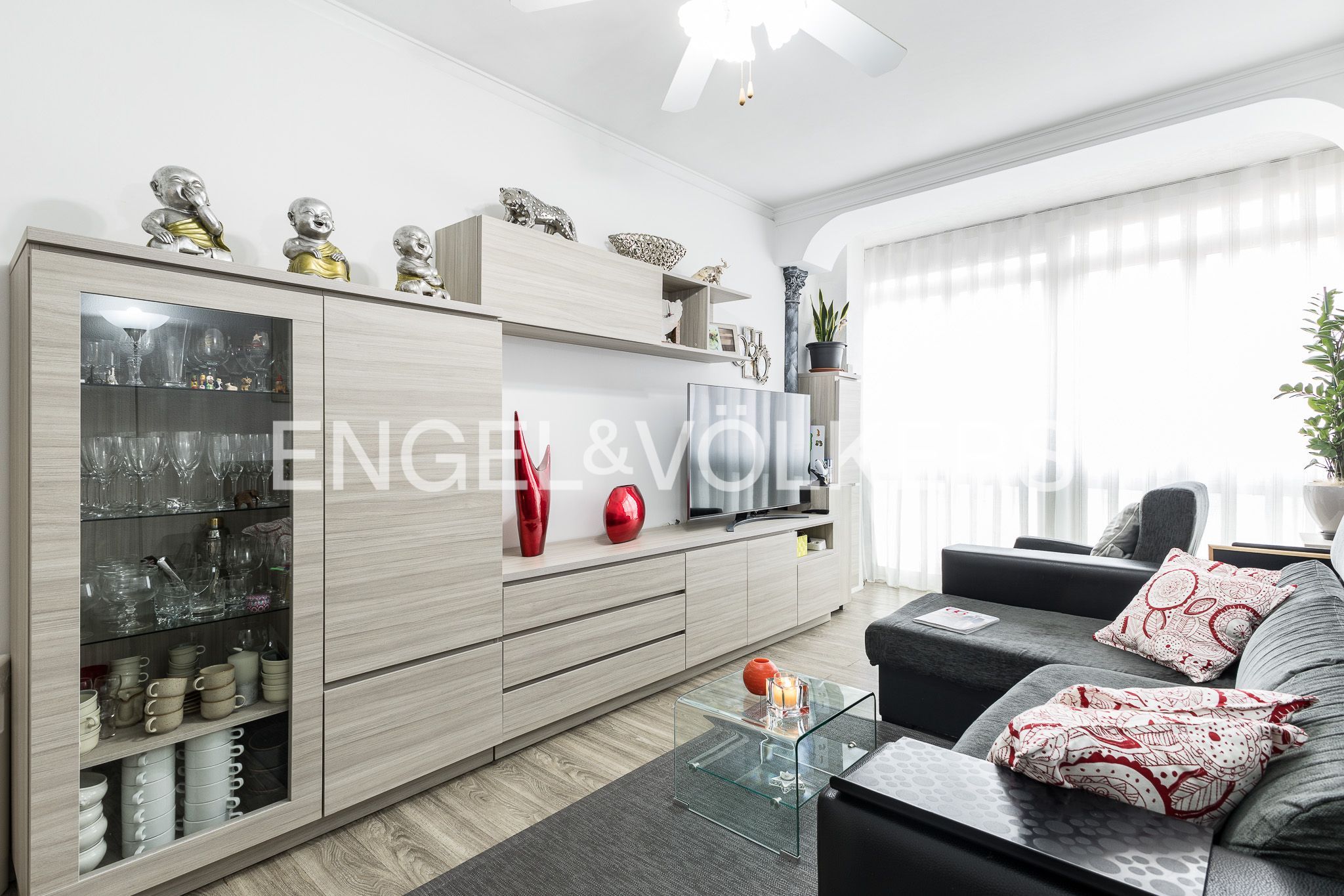 Sala d'estar de Apartament en venda en  Barcelona Capital amb Aire condicionat, Calefacció i Moblat