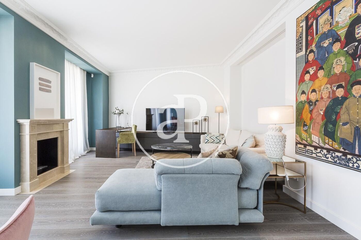 Sala d'estar de Àtic de lloguer en  Valencia Capital amb Aire condicionat, Calefacció i Terrassa