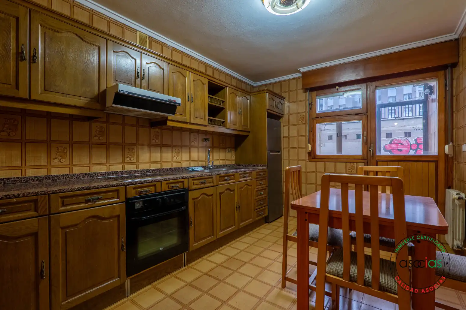 Kitchen of Flat for sale in Gijón   with Heating, Private garden and Parquet flooring
