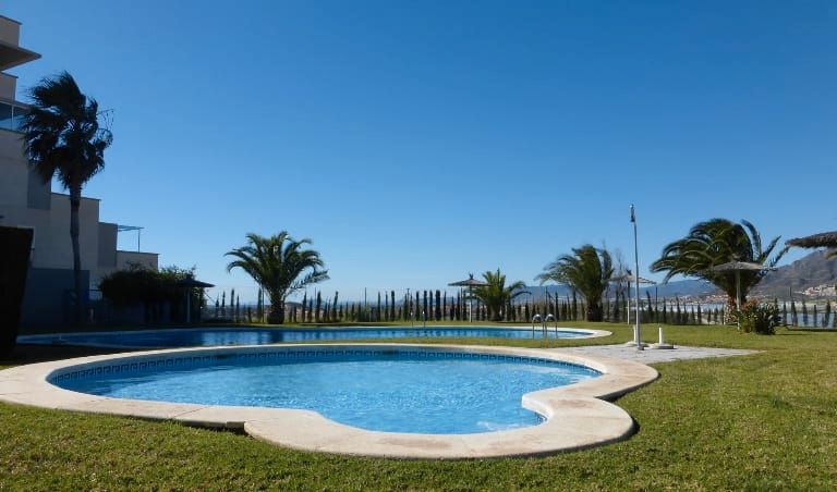 Swimming pool of Apartment for sale in Mazarrón  with Air Conditioner, Private garden and Terrace