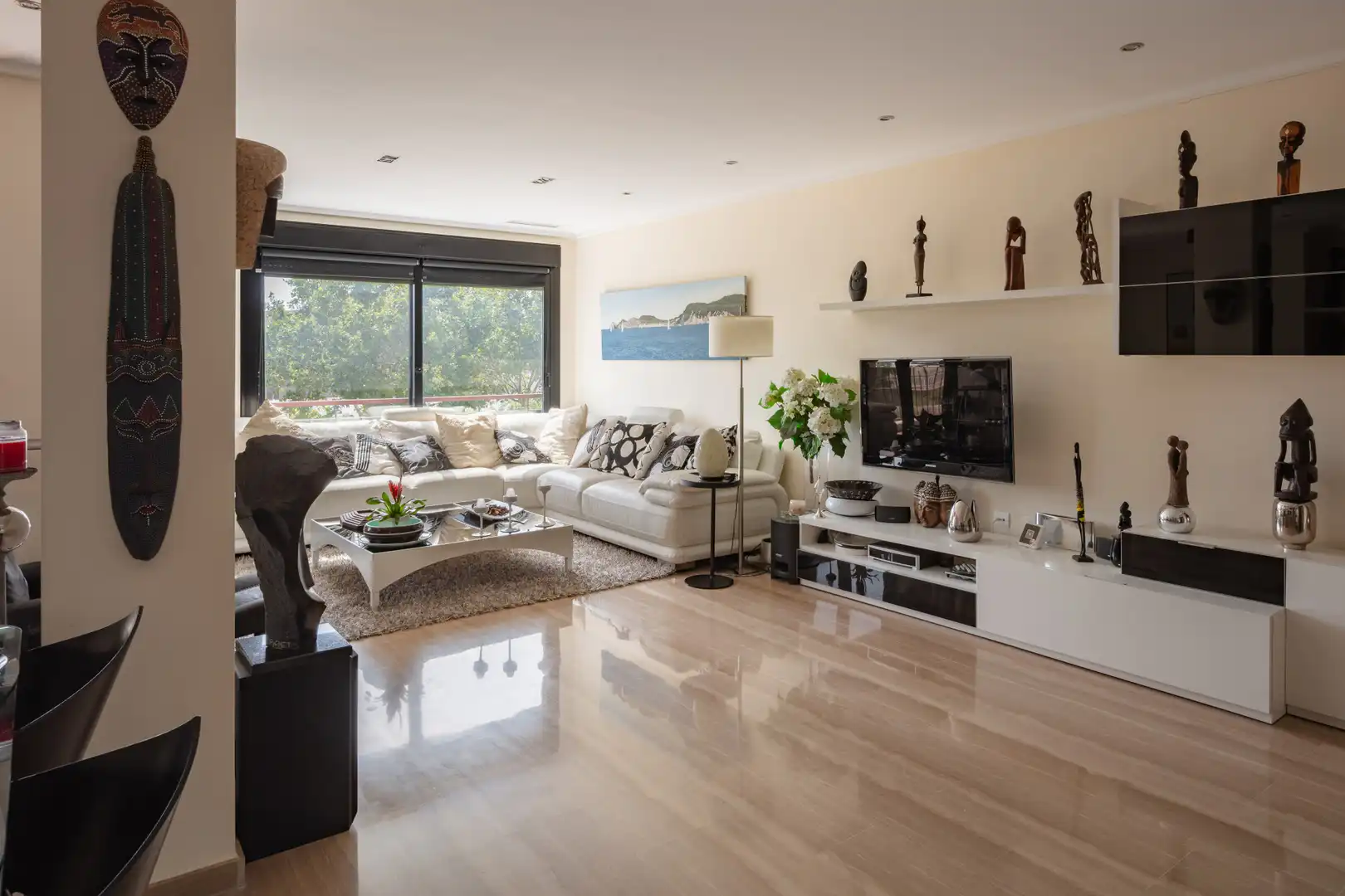 Sala d'estar de Apartament en venda en Jávea / Xàbia amb Aire condicionat, Terrassa i Piscina
