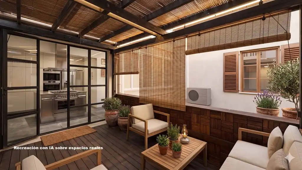 Terraza de Apartamento de alquiler en  Palma de Mallorca con Aire acondicionado, Calefacción y Terraza