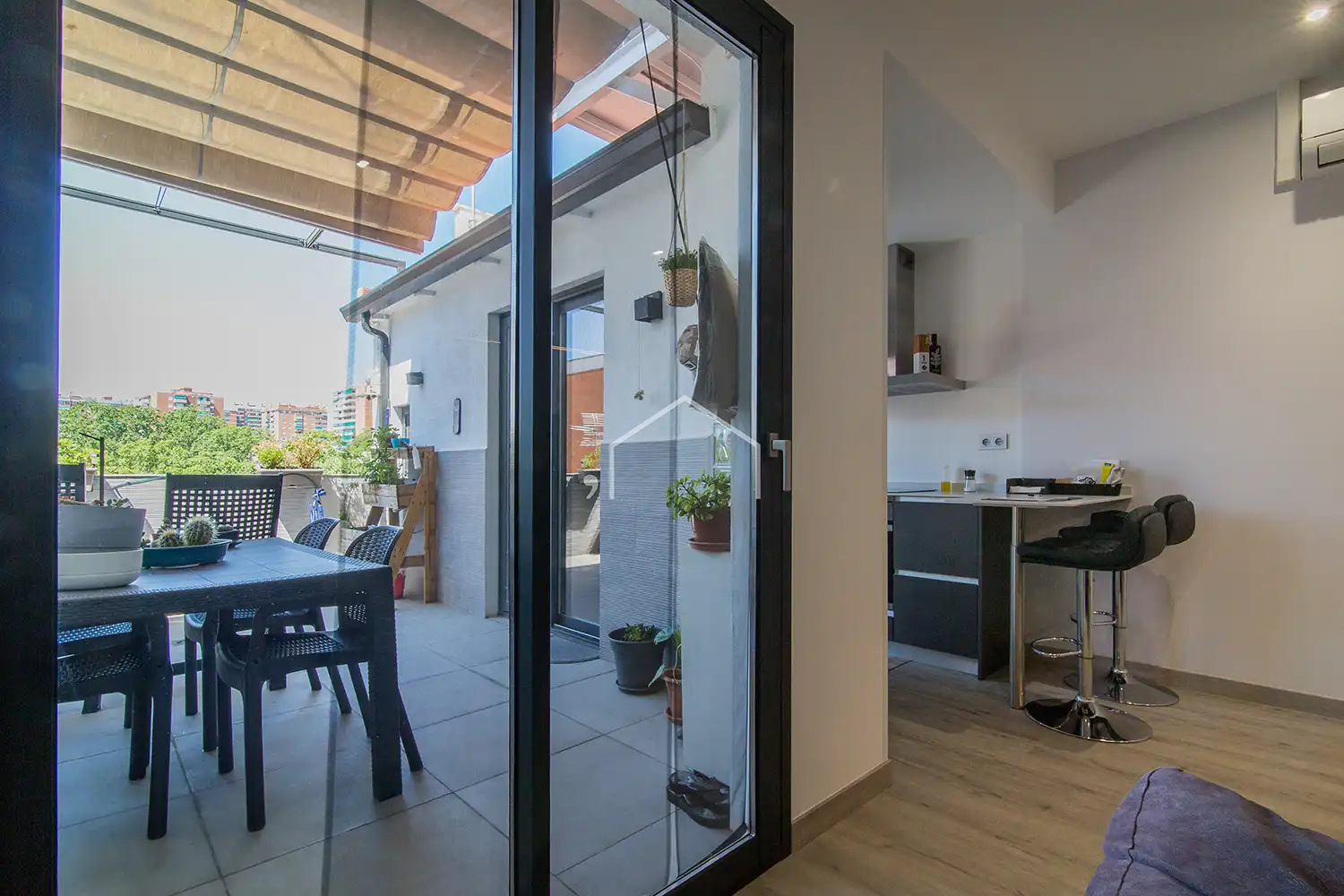 Balcony of Flat for sale in Badalona  with Heating, Parquet flooring and Furnished