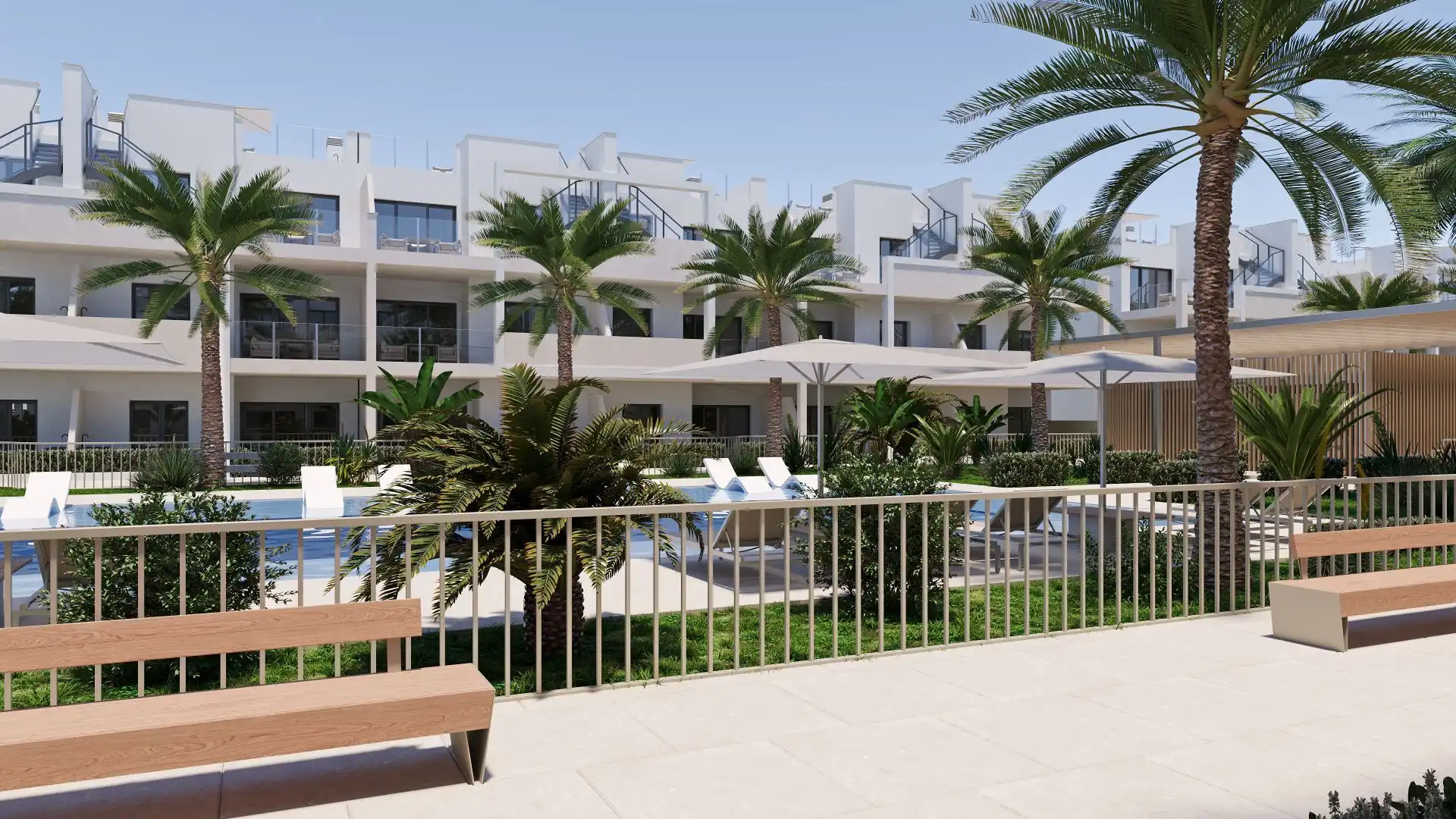Terraza de Apartamento en venta en Torre-Pacheco con Aire acondicionado, Calefacción y Jardín privado