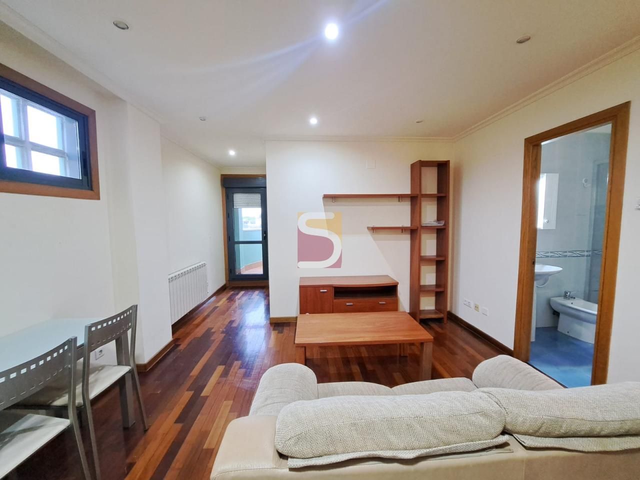 Sala d'estar de Apartament de lloguer en Vigo  amb Calefacció, Terrassa i Moblat