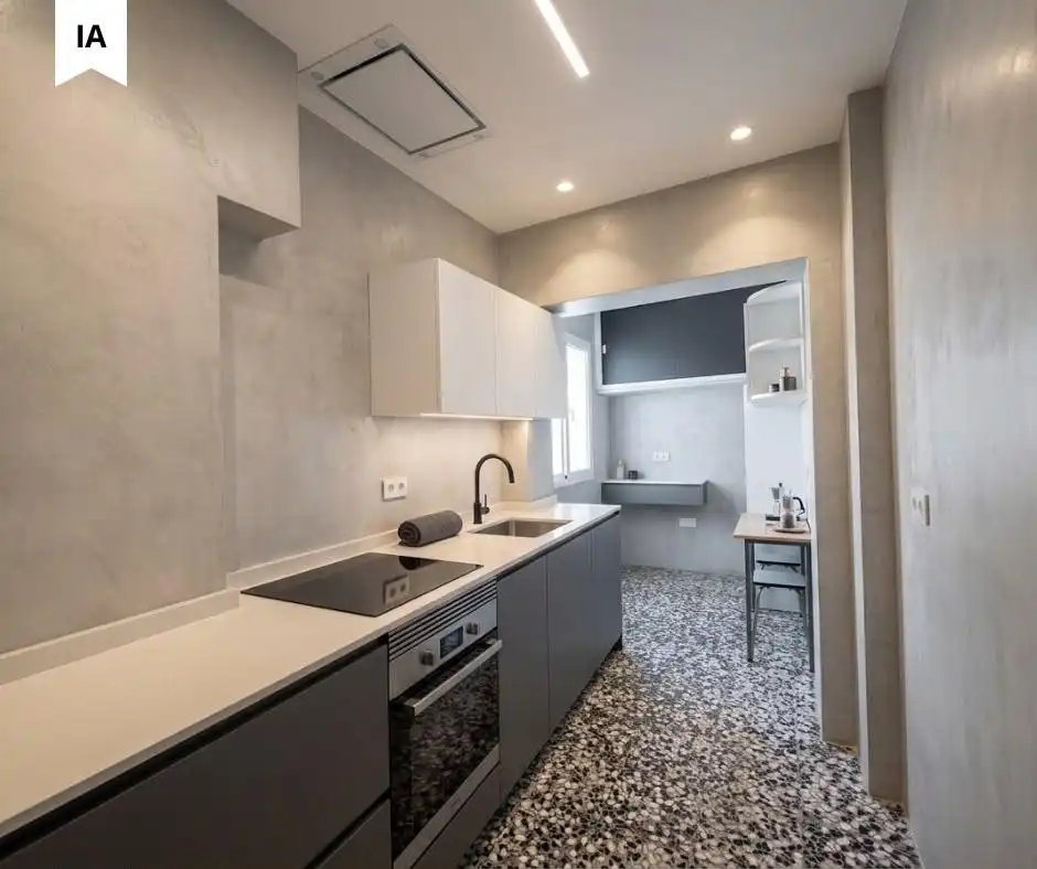 Cocina de Apartamento en venta en Madrid con Aire acondicionado, Calefacción y Parquet