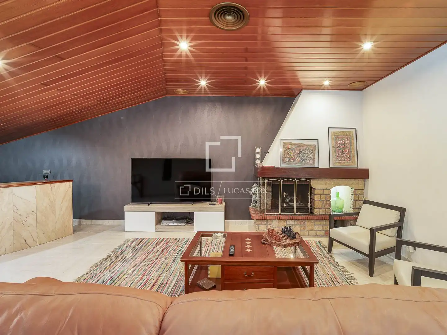 Sala d'estar de Àtic en venda en Barcelona amb Aire condicionat, Terrassa i Balcó
