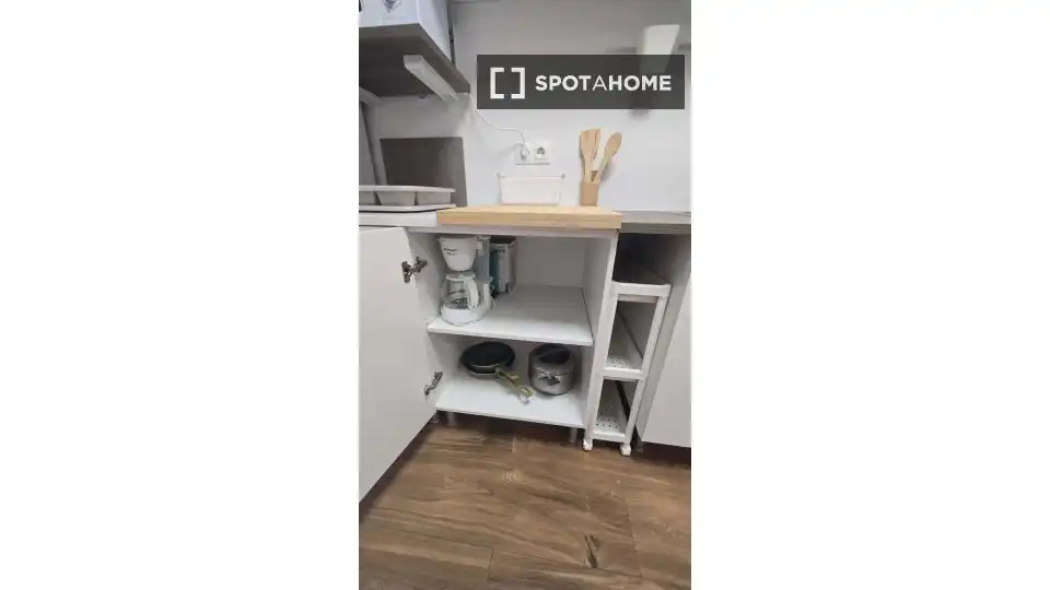 Küche von Wohnung zur untervermieten in Málaga mit Klimaanlage, Terrasse und Möbliert