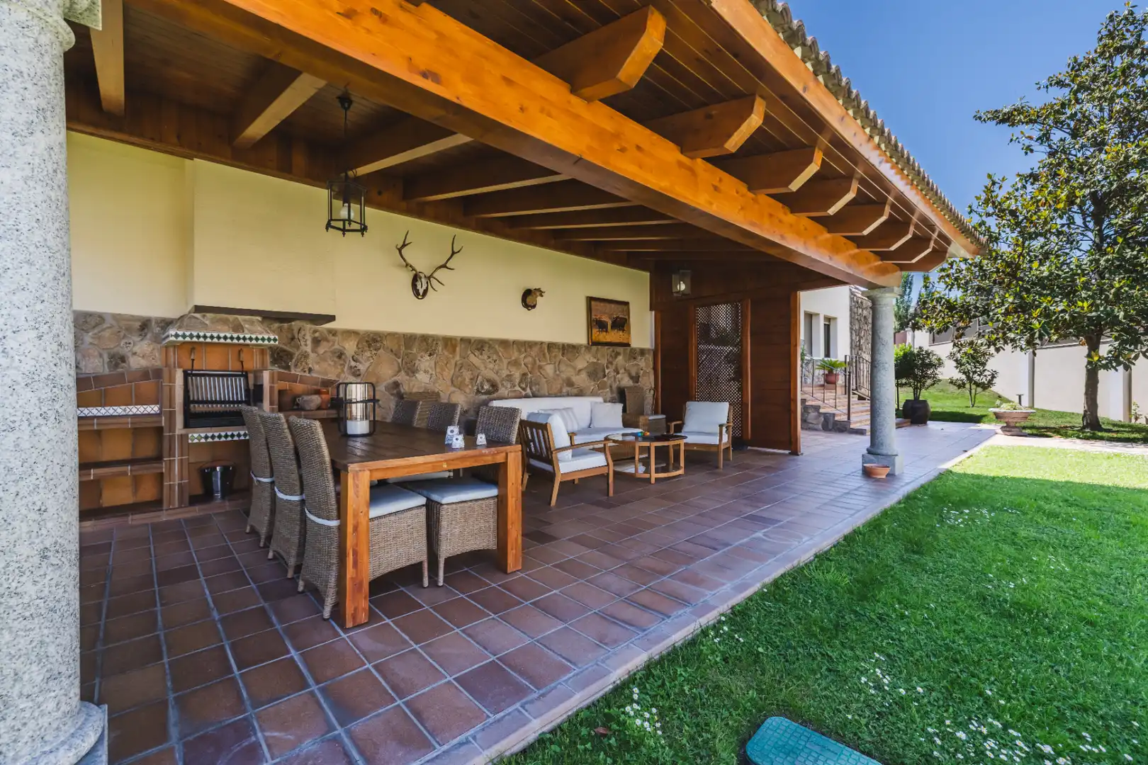 Terraza de Casa o chalet en venta en Las Rozas de Madrid con Aire acondicionado, Calefacción y Jardín privado