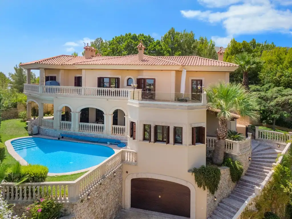 Exterior view of Houses for sale in Calvià  with Air Conditioner, Private garden and Terrace