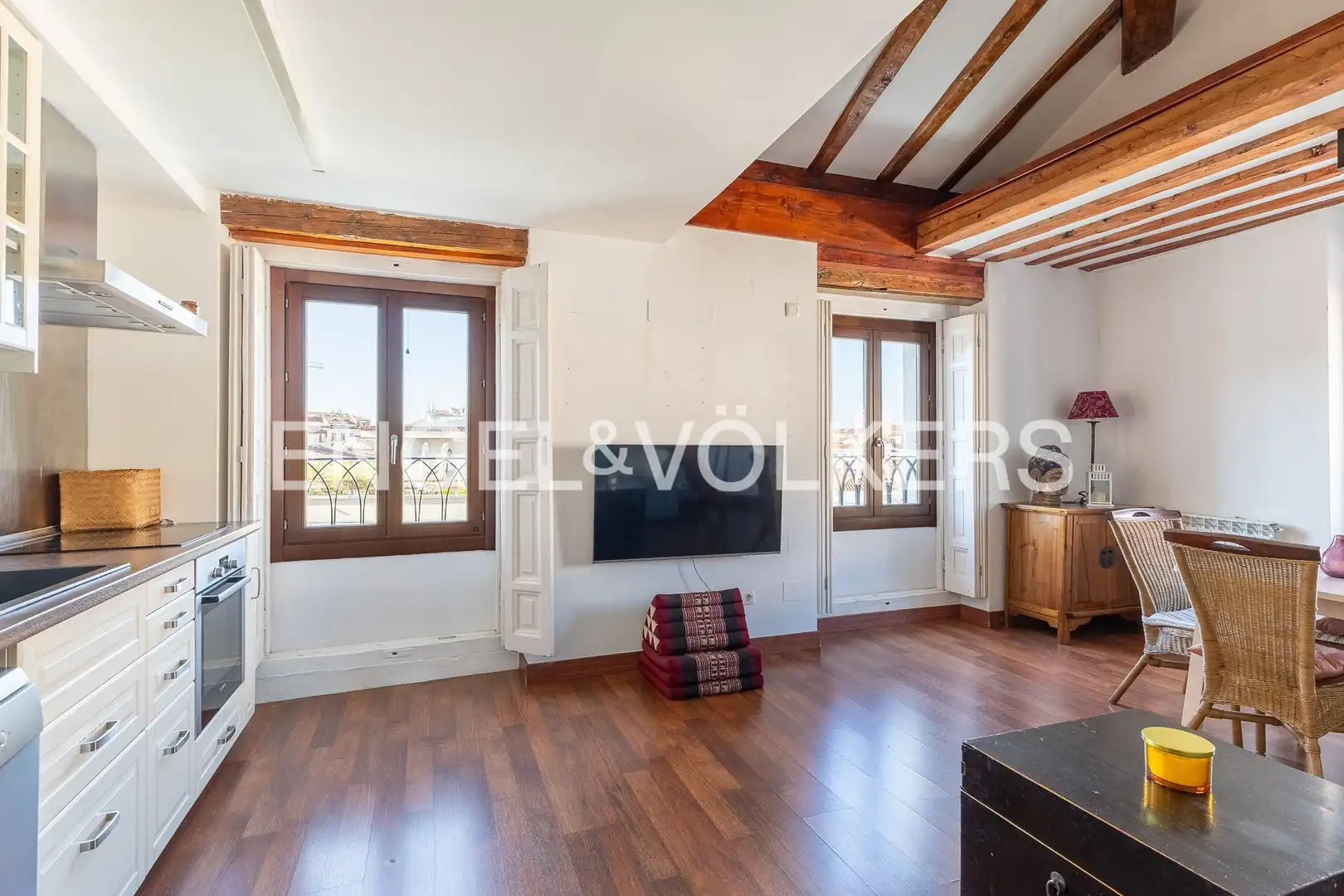Wohnzimmer von Wohnung zur Miete in Madrid mit Klimaanlage, Heizung und Möbliert