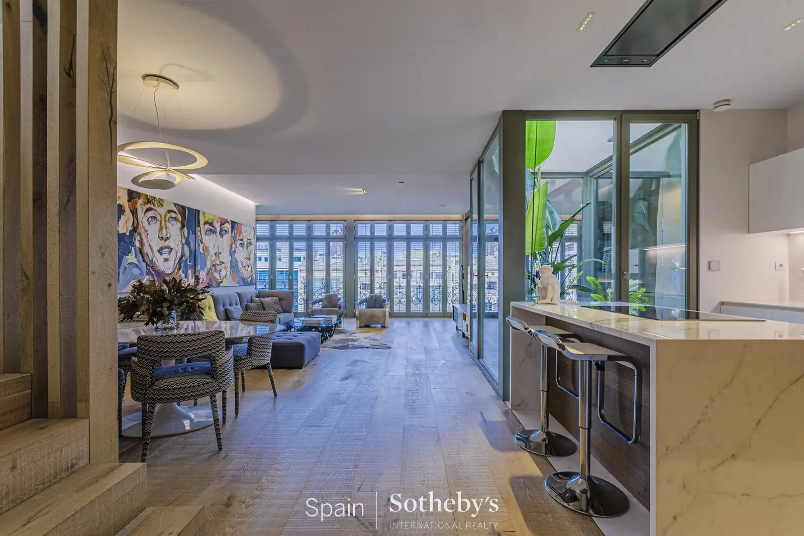 Sala d'estar de Àtic en venda en Barcelona amb Aire condicionat, Calefacció i Terrassa