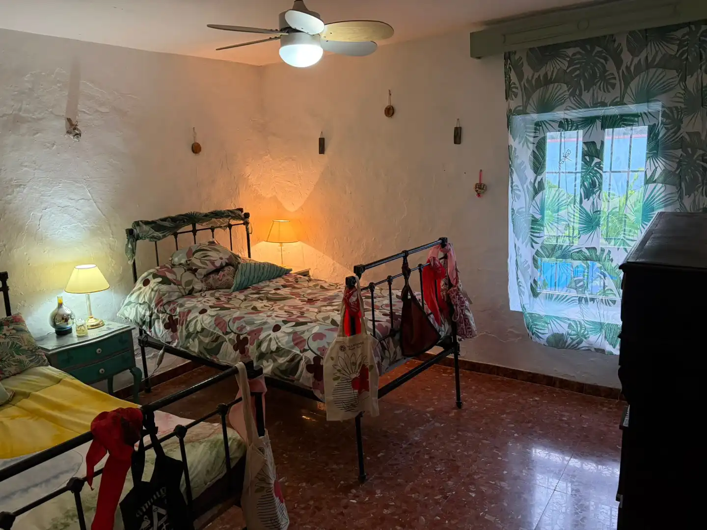 Schlafzimmer von Country house zur Miete in Rute mit Privatgarten, Schwimmbad und Möbliert