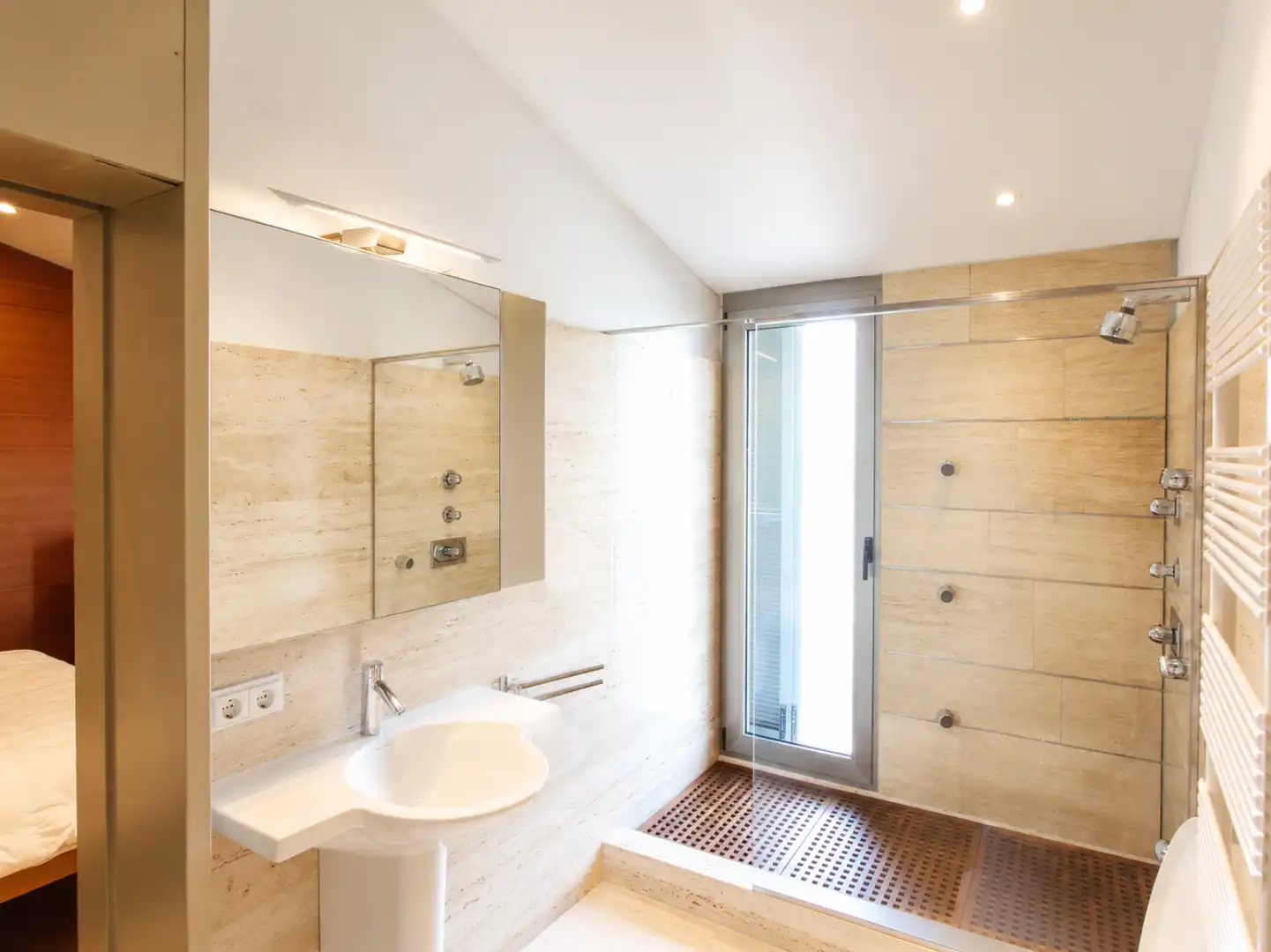 Badezimmer von Haus oder Chalet zur Miete in Llucmajor mit Klimaanlage, Heizung und Privatgarten