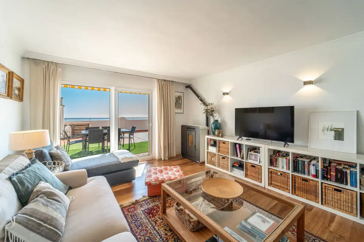 Living room of Apartments for sale in Benalmádena  with Air Conditioner, Private garden and Terrace