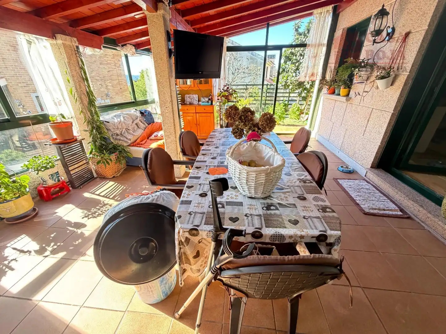 Terrace of Detached homes for sale in Moaña  with Heating, Parquet flooring and Terrace