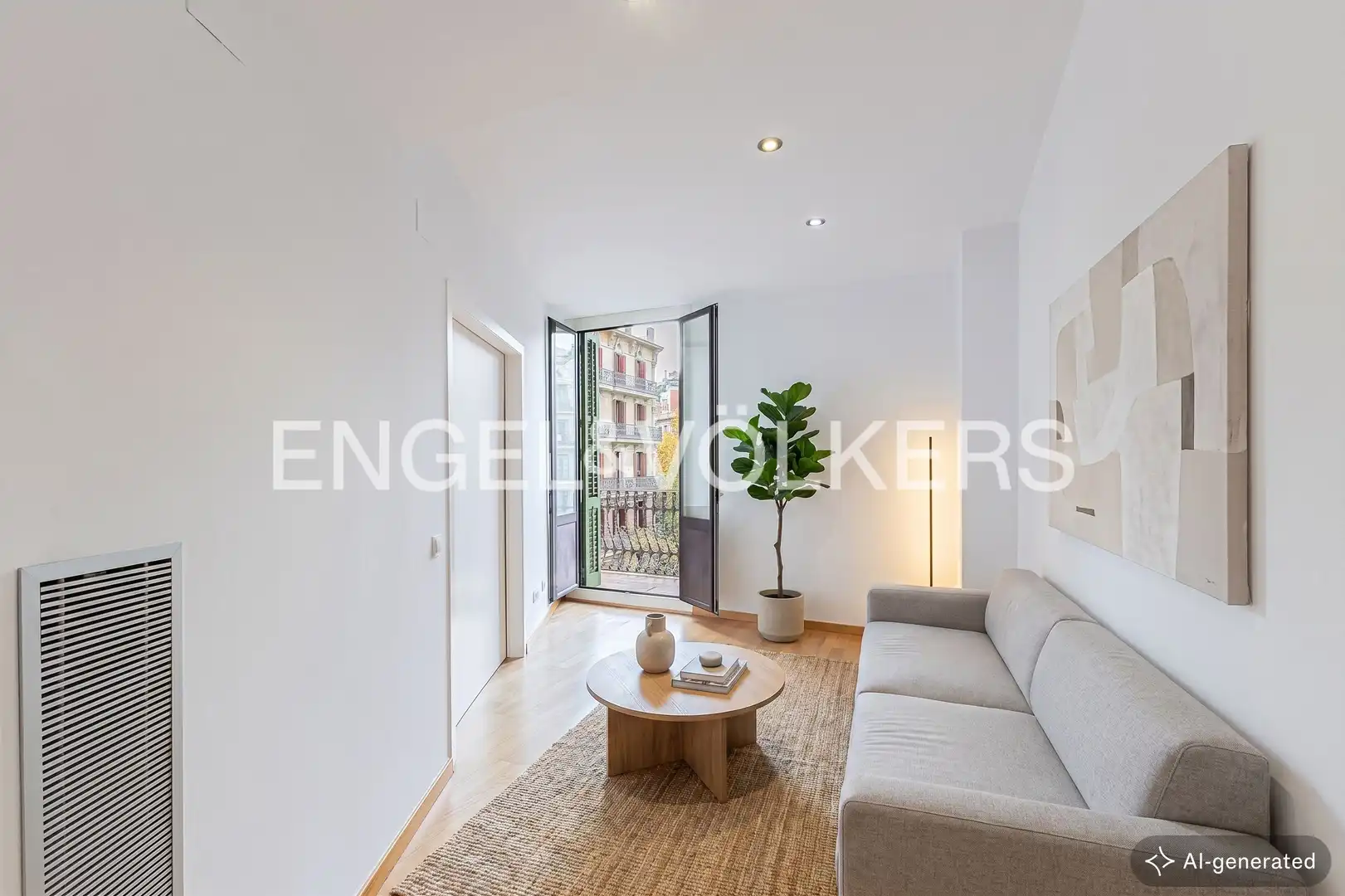 Sala de estar de Piso en venta en Barcelona con Aire acondicionado, Calefacción y Parquet
