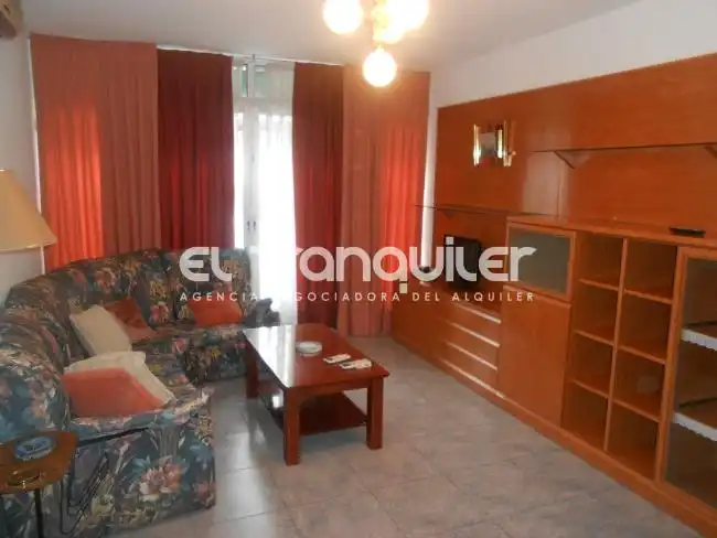 Sala d'estar de Pis de lloguer en Madrid amb Aire condicionat, Terrassa i Moblat