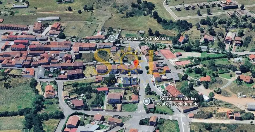 Vista exterior de Casa adosada en venta en Sariegos con Calefacción, Jardín privado y Terraza