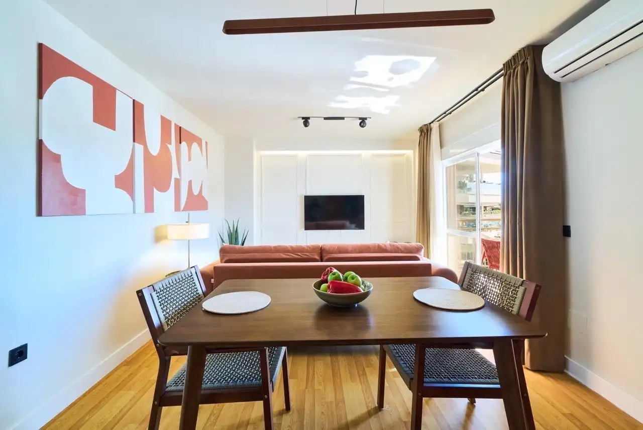 Sala de estar de Apartamento de alquiler en Fuengirola con Aire acondicionado, Terraza y Amueblado
