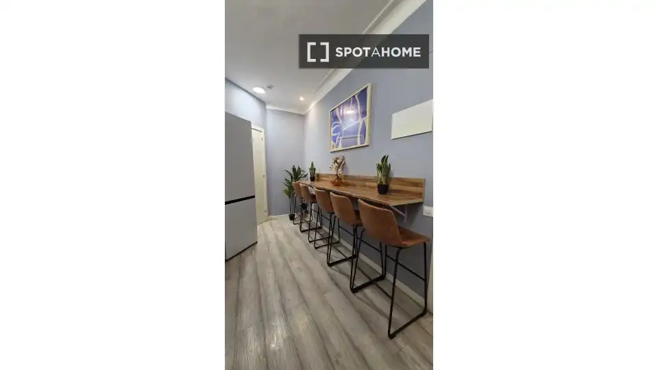 Dining room of Flat for rent in Barcelona  with Air Conditioner, Heating and Furnished