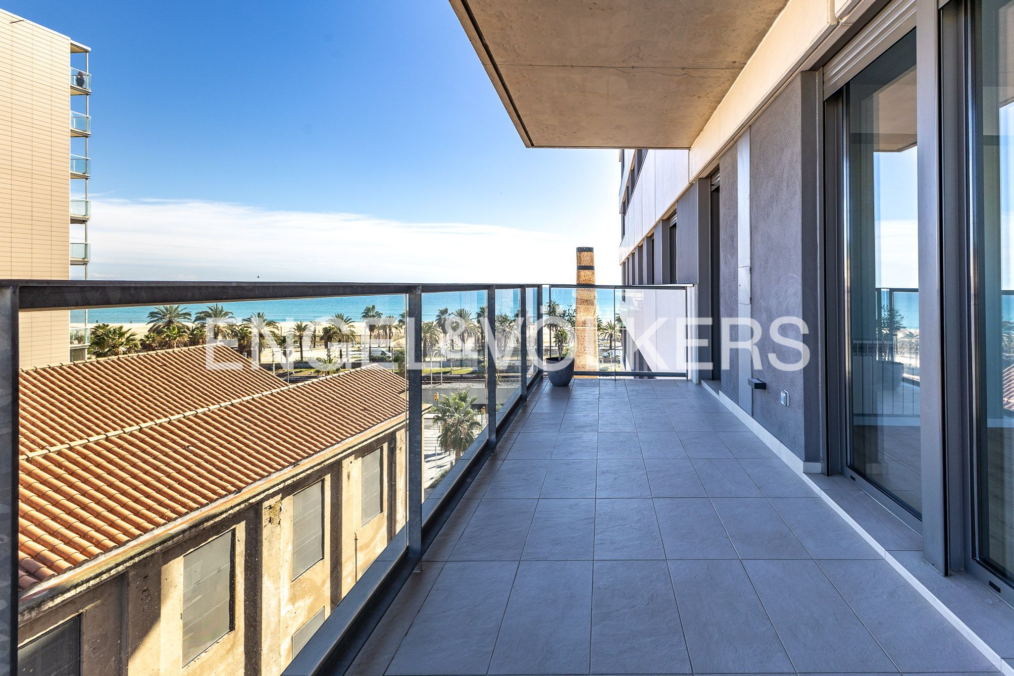 Terrace of Flat to rent in Mataró  with Air Conditioner, Heating and Parquet flooring