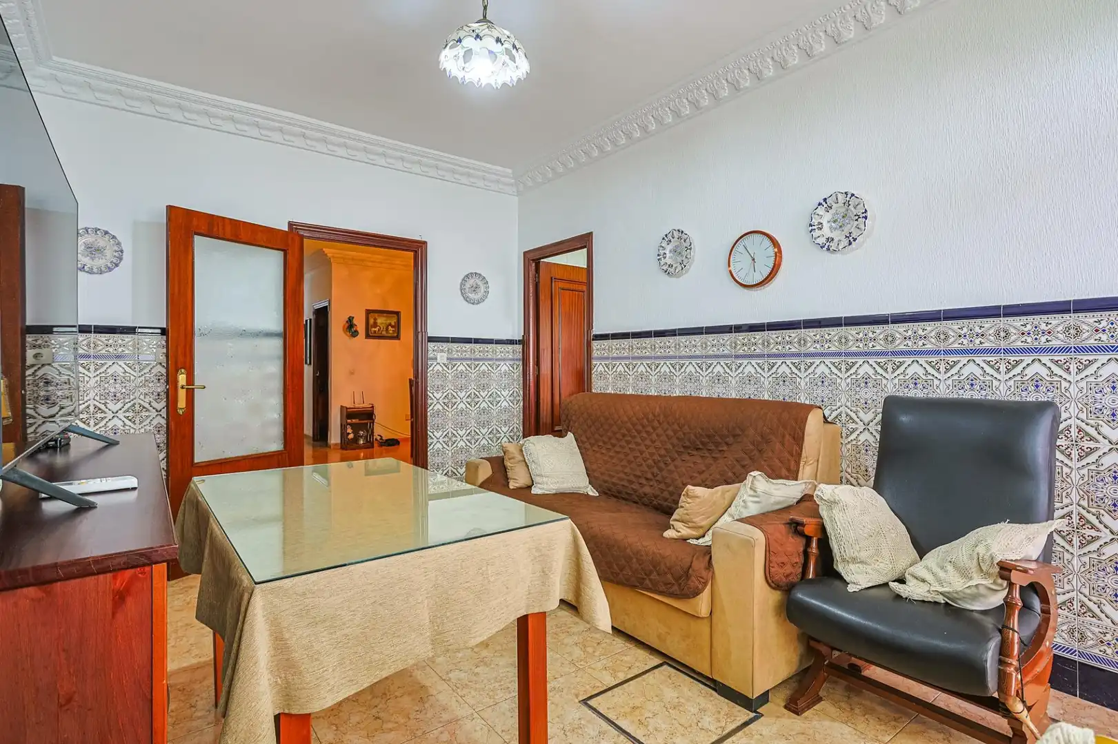 Sala de estar de Casa o chalet en venta en Sevilla con Aire acondicionado y Terraza