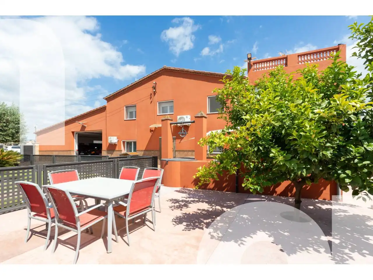 Terrace of Country homes for sale in Les Franqueses del Vallès  with Air Conditioner, Heating and Private garden