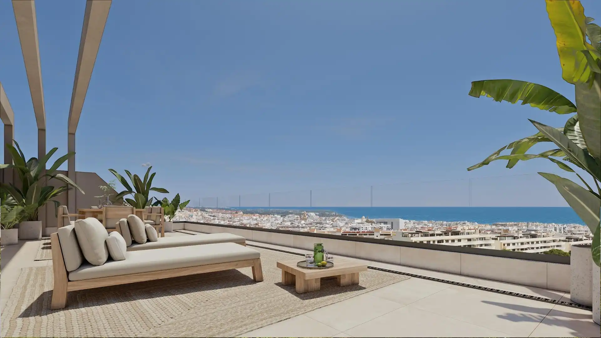 Terraza de Apartamento en venta en Estepona con Aire acondicionado, Jardín privado y Terraza