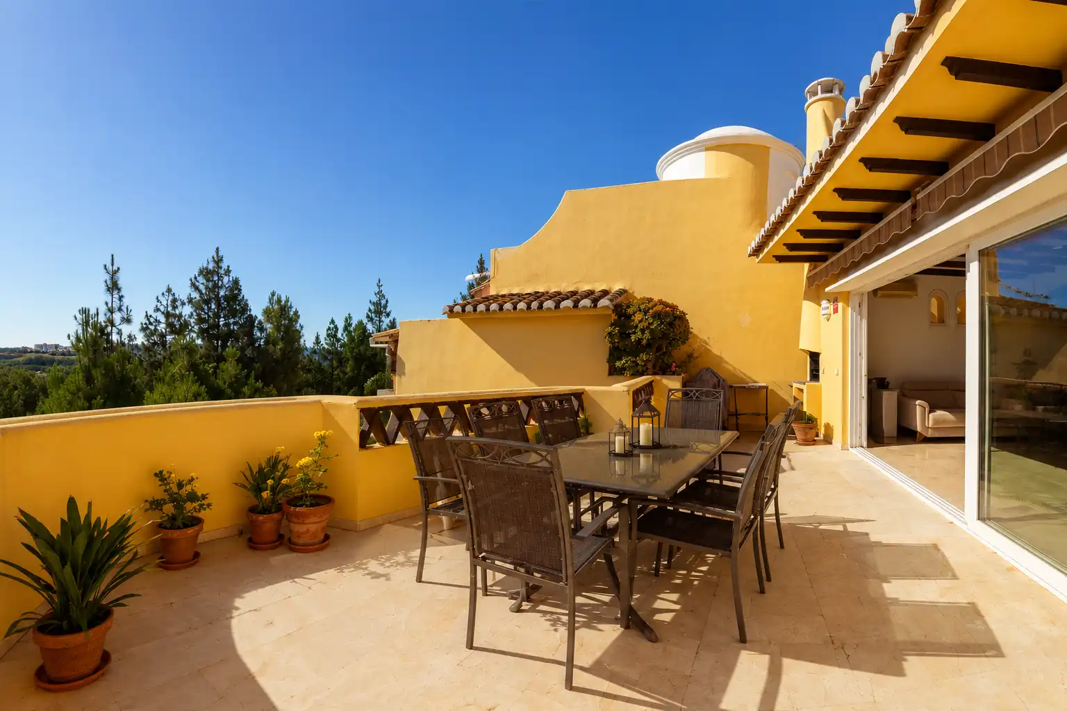 Terraza de Casa adosada en venta en Mijas con Aire acondicionado, Calefacción y Jardín privado