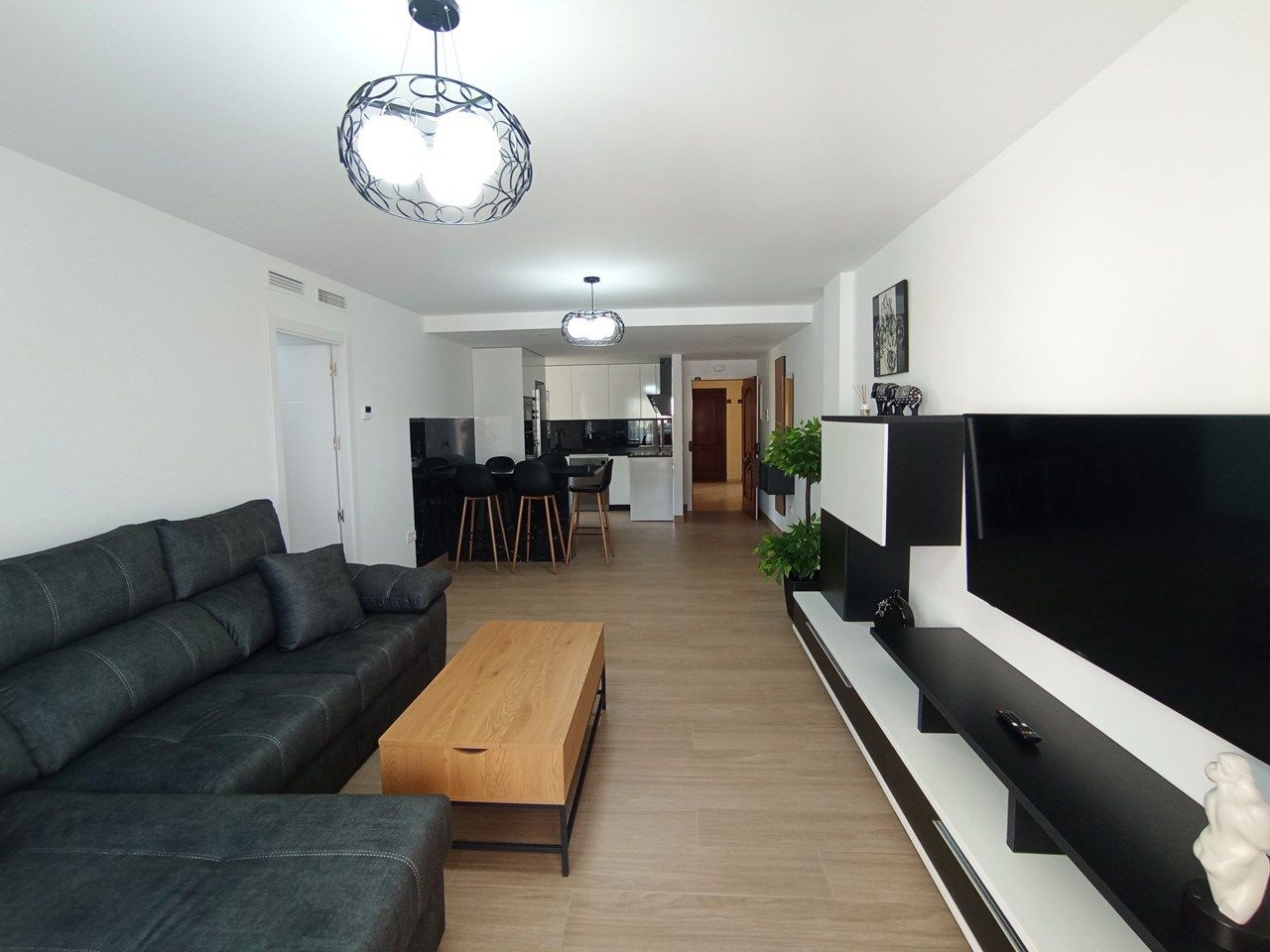 Sala de estar de Piso de alquiler en Málaga Capital con Aire acondicionado, Terraza y Amueblado