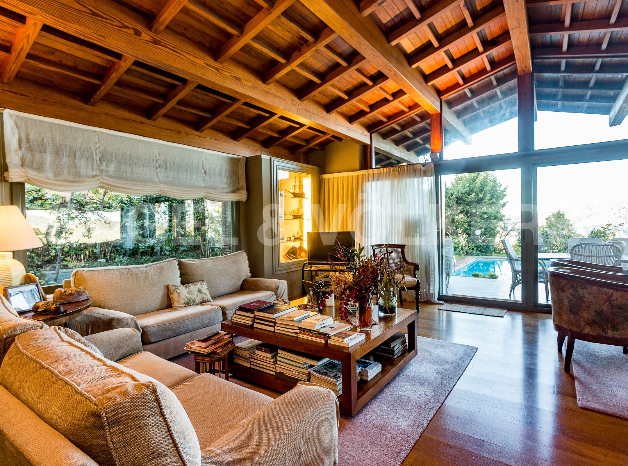 Living room of House or chalet for sale in  Barcelona Capital  with Heating, Private garden and Terrace