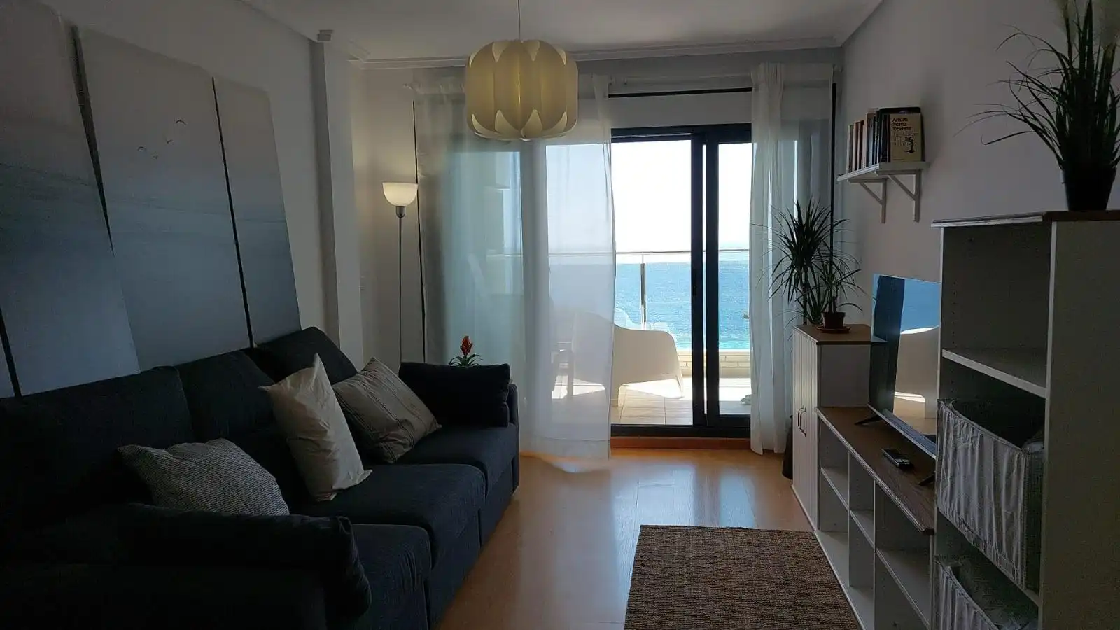 Wohnzimmer von Wohnung zur Miete in Alicante / Alacant mit Klimaanlage, Heizung und Terrasse