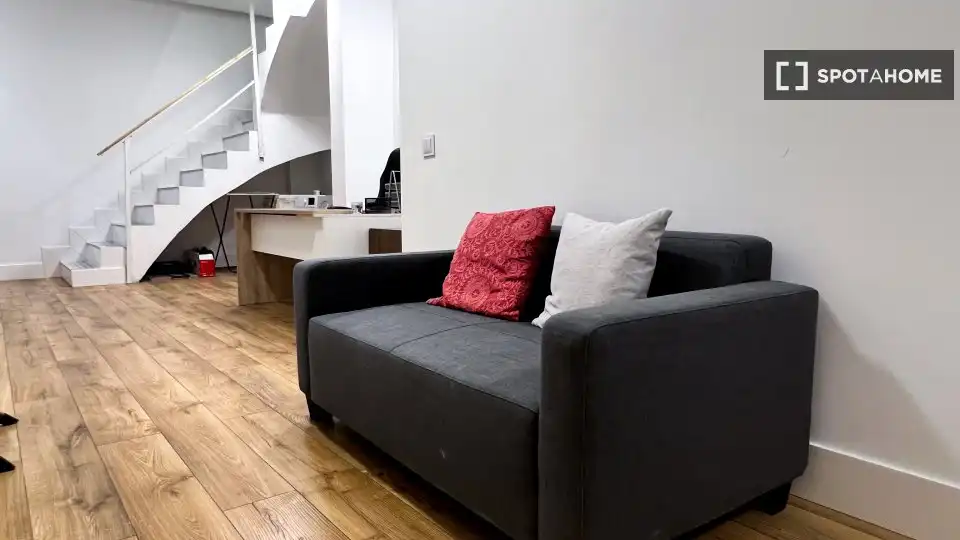 Wohnzimmer von Wohnung zur Miete in Madrid mit Klimaanlage, Heizung und Möbliert