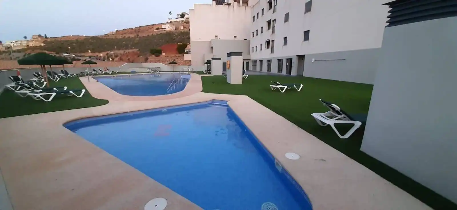 Swimming pool of Flat for sale in Vícar  with Air Conditioner, Heating and Private garden