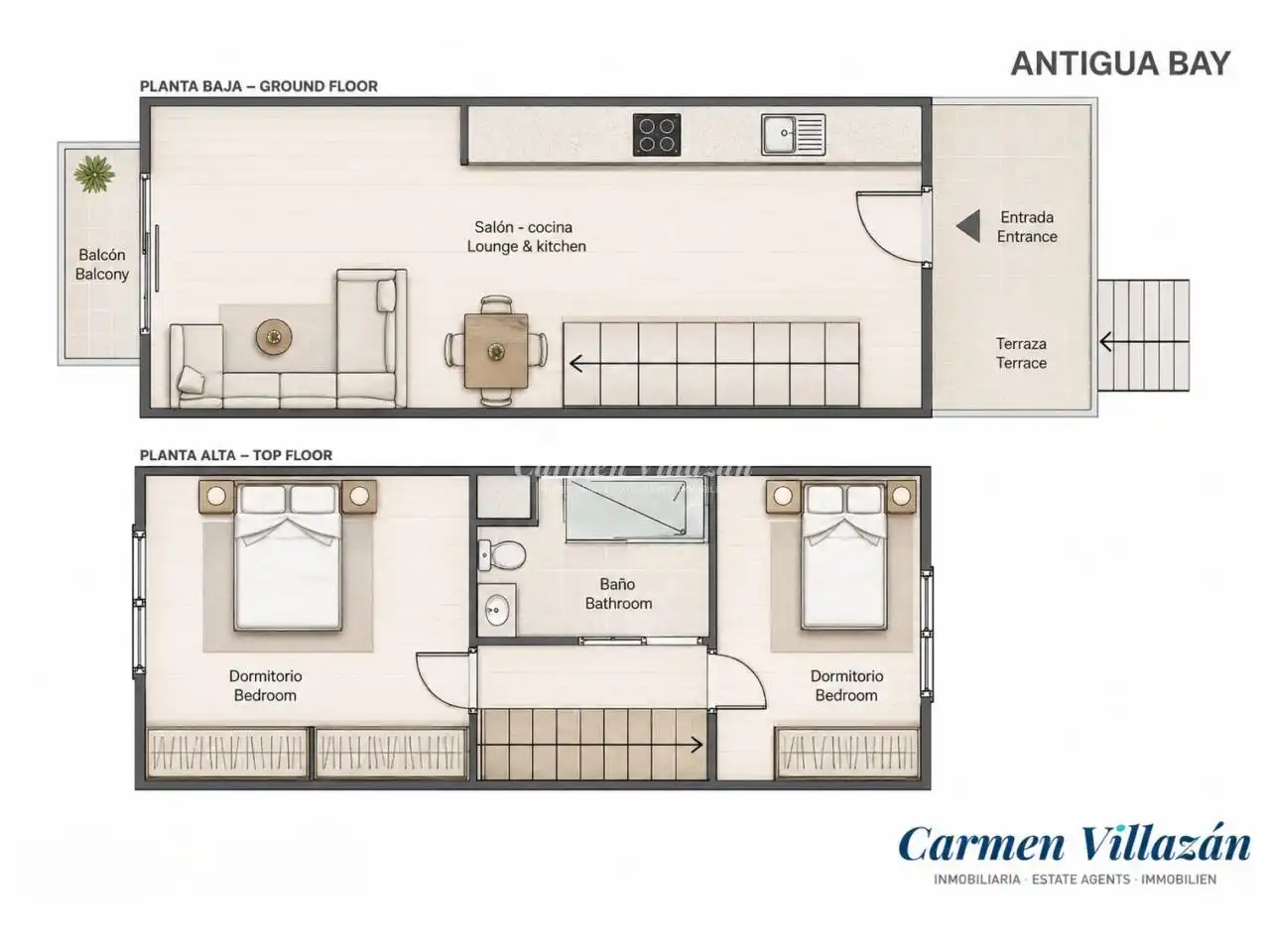 Maisonette zum Verkauf in Antigua mit Möbliert, Balkon und Gemeinschaftspool