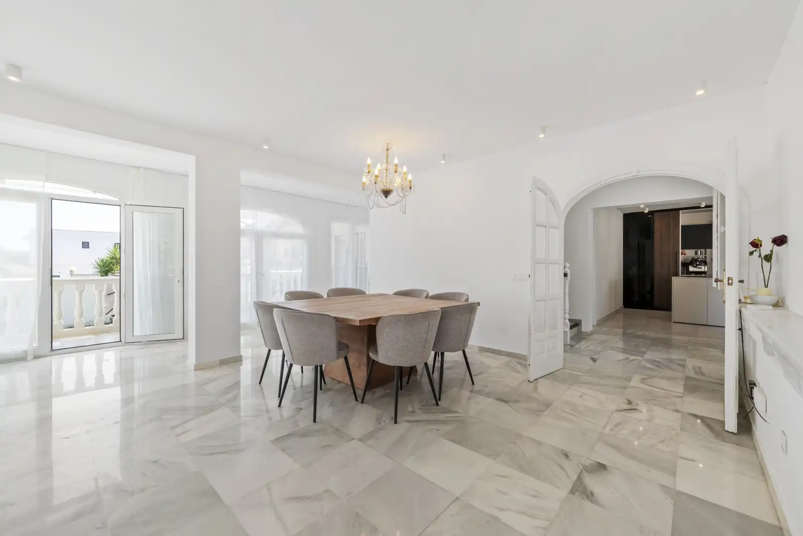 Dining room of Houses for sale in Mijas  with Air Conditioner, Private garden and Terrace